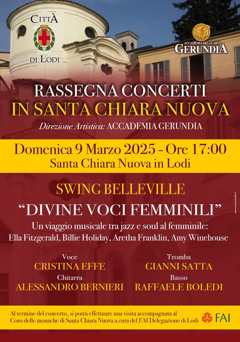 concerto 9 marzo 25 santa chiara nuova